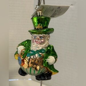 Christopher Radko Paddy Waddy Irish Leprechaun Ornament Rare 2003-Signed 2004